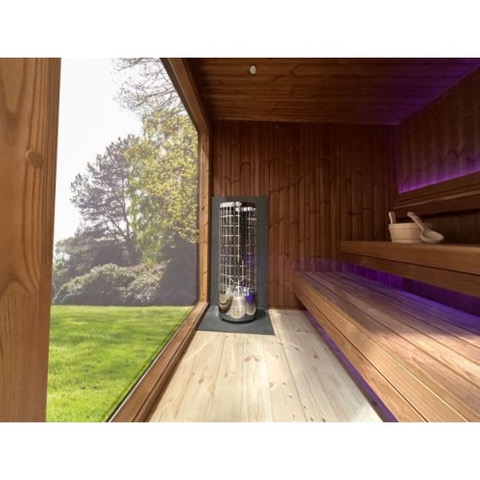 Cube Sauna met groot raam